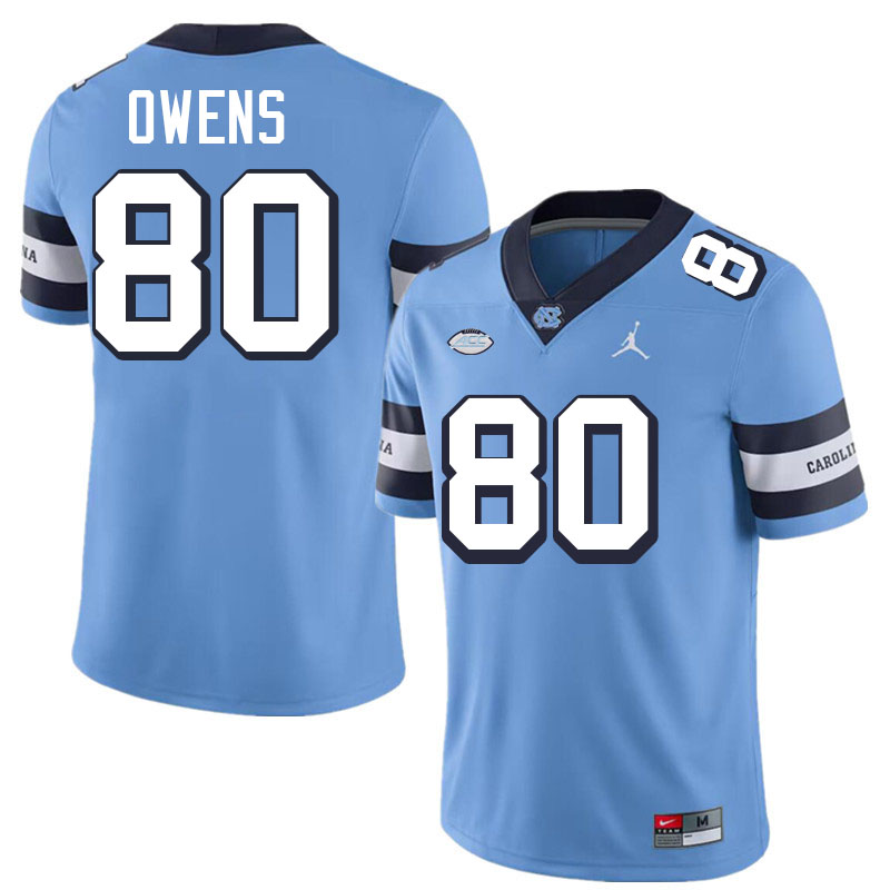 #80 Jordan Owens North Carolina Tar Heels Jerseys,Apparels,Uniforms Stitched-Throwback Blue #80 Jordan Owens North Carolina Tar Heels Jerseys,Apparels,Uniforms Stitched-Throwback Blue